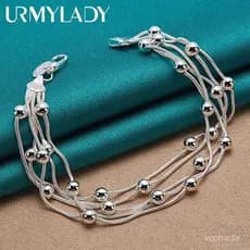 URMYLADY 925 Pulseira De Prata Esterlina De 6 Polegadas Noivado Feminino Fashion Jewelry