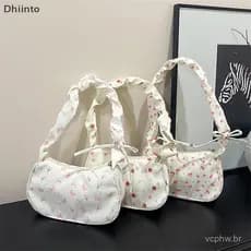 Bolsa de Ombro Feminina com Estampa de Morango e Borboleta Fashion Twelve Cherries com Alça Retrátil Bolsa de Presente