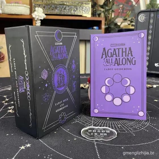 78 Peças de Cartas de Tarô Agatha para Iniciantes, Jogo de Tabuleiro Portátil de Orientação Espiritual para Festas chunn