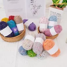 [EL-t] Arco-Íris Cor Ponto Mohair Fio Bola Macio Mão-Tecido Tricô Confortável Para DIY Cachecol Camisola Xale Casaco Cro