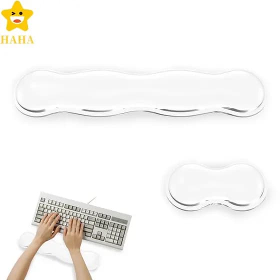 2 Pçs Teclado Descanso De Mão Silicone Mouse Pulso Alivia A Fadiga Apoio Para Computador Shopbc5041