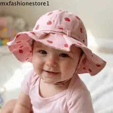 MXFASHIONE Chapéu De Sol Para Bebês Meninas , Chapéus Infantis Com Estampa De Frutas E Laço , Boné Infantil De Princesa