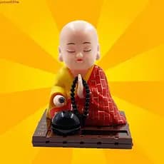 JUNYUE Solar Acenando Brinquedos De Buda , Artesanato Boa Sorte Batendo Peixe , Decorativo