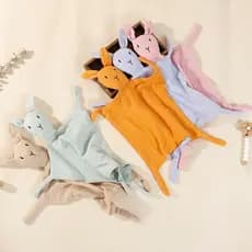 Happyfrude 1 peça toalha confortável para bebê 100% algodão cobertor macio recém-nascido boneca sono brinquedo calmante