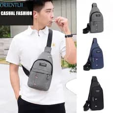 ORIENTLII Bolsa De Ombro No Peito Fanny Pack Viagem Caminhadas Para Homens Mulheres Casual Sling Bag