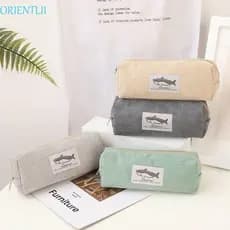 ORIENTLII Caneta Bolsa Tubarão Resistente À Sujeira Estudantes Caixa De Lápis Portátil