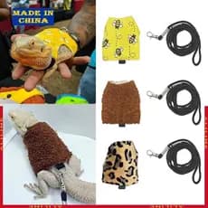 Pequeno Arnês Para Animais Estimação Colete Lagartos Traje Peito Roupas Quentes Inverno Répteis