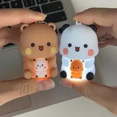 Novo Bubu Dudu Pode Dizer Eu Te Amo Brinquedos De Voz Chaveiro Com 3 Vozes Saco Decoração Casal Brinquedo Luz Noturna