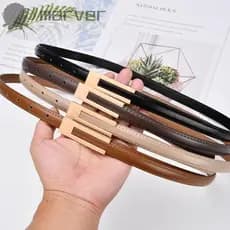 Cinto MARVER , Fivela De Liga Ajustável , Tiras De Cintura Skinny , Casaco De Couro Pu , Decorativa