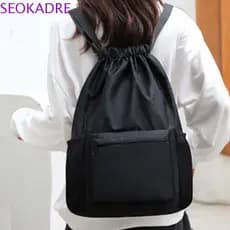 SEOKADRE Bolsa Com Cordão Para Academia , Mochila De Tecido Oxford De Secagem Rápida De Grande Capacidade , Portát