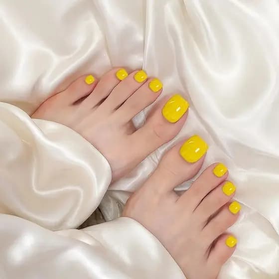 Unha pura artesanal limão amarelo Manicure cor sólida simples desgaste estudante remendo unha clareamento