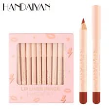 12 conjunto de delineador labial fosco handaiyan veludo não desbotado linha de gancho conjunto de caneta batom JGCQ