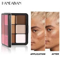 12 cores blush handaiyan fosco reparação destacando brilho Natural integrado Rouge placa blush PPSJ
