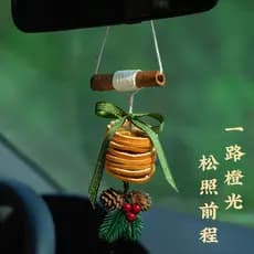 Ornamento Decorativo de Aromaterapia Laranja para Pendurar, Pingente de Natal, Decoração para Carro