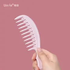 Escova alisadora e modeladora, larga, acabamento fosco, durável, com dentes duplos, para cabelos longos, com dentes curt