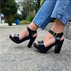 Salto Feminino Retrô Palmilha Confortável 11 Cm - Envio Imediato