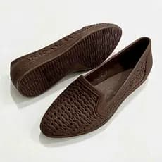 Mocassim Trançado Tendência Blogueira Sapatilha Super Leve