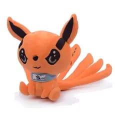 Anime de 25 cm <Naruto> Brinquedo de pelúcia Animal fofo de raposa de nove caudas, presente de desenho animado de pelúci
