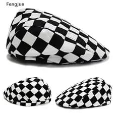 Boné Masculino Fengjue Estilo Newsboy, Boné de Ciclismo, Boné de Algodão Puro para Motoristas de Táxi, Boné Plano para G