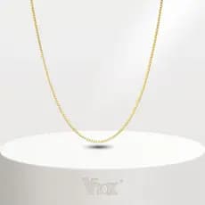 Colar de corrente em aço inoxidável com banho de ouro 18K Vnox, 1mm 2mm, unissex, corrente clássica de moda GOZQ