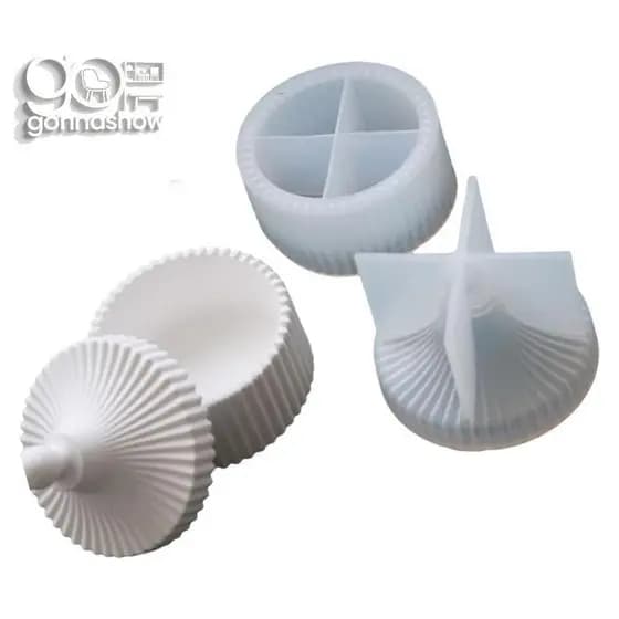Caixa de Armazenamento para Moldes de Copo Gonzalo, Pote de Silicone para Joias em Resina Epóxi, Listrado, Feito à Mão Q