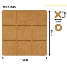 30 Jogos Da Velha Tabuleiro 10cm Em MDF 3mm Ideal Para Festa Presentes Lembrancinhas