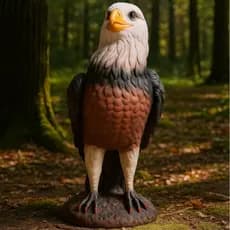 Estatua Decorativa De Aguia Gaviao Em Gesso Espanta Pombos E Passarinhos Decoracao De Casa E Jardim