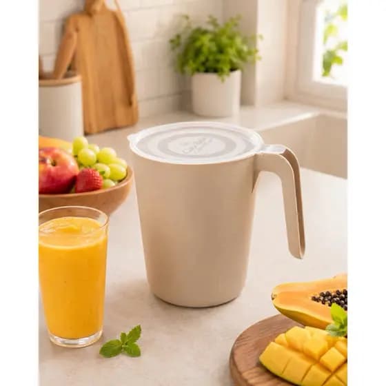 Jarra Medidora 1,8 Litros com Tampa Jarra Plástica Graduada Multiuso para Sucos Receitas Cores Sortidas