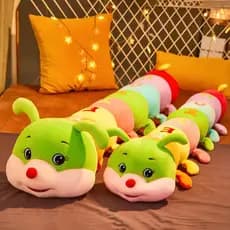 Brinquedo de pelúcia em forma de lagarta, almofada macia de pelúcia, presente de aniversário para crianças FUTURO ONLINE