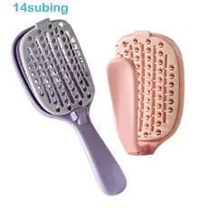 Pente de cabelo dobrável e volumizador SUBING, pente antiestático para massagem do couro cabeludo, autolimpante, confort