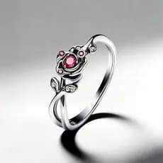 Anel de Prata S925 para Mulheres, Anel Rosa, Joia de Moda, Presente NZC1
