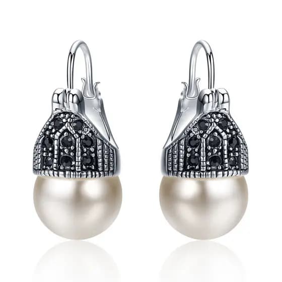 Brincos de Pérola Vintage, Hipoalergênicos - Elegantes Brincos de Ouro para Mulheres, para Festas e Casamentos, Escolha