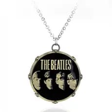 Colar da banda de rock britânica The Beatles, com pingente de retrato, corrente vintage estilo punk B0T0