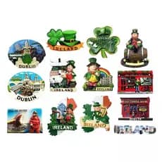 Ímãs de Geladeira 3D da Irlanda Europeia, Adesivos de Lembrança de Viagem, Artesanato Colecionável, Decorações ZEYO