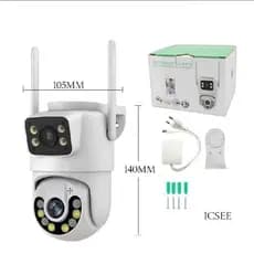 Câmera De Segurança a Prova de água Lente Dupla APP ICSEE IP66 Camera IP WiFi 360 ming