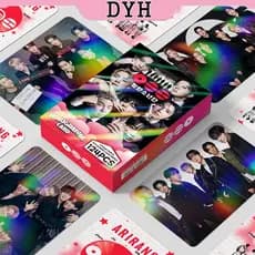 124 peças/caixa Cartão Fotográfico BTS JUNGKOOK Cartão LOMO Holográfico V SUGA JIN Adesivo da OJB9