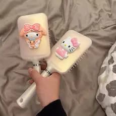 [B & H Jul] Sanrio Hello Kitty Fofo Curling Air Cushionb Massagem Antiestática Encaracolado Desembaraçar Escova De Cabel
