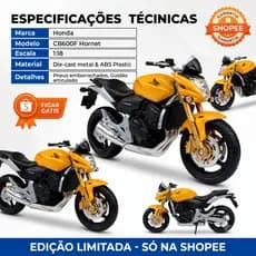 Miniatura Honda CB 600F Hornet Moto Colecionável Escala 1:18 Die-cast Detalhada Presente