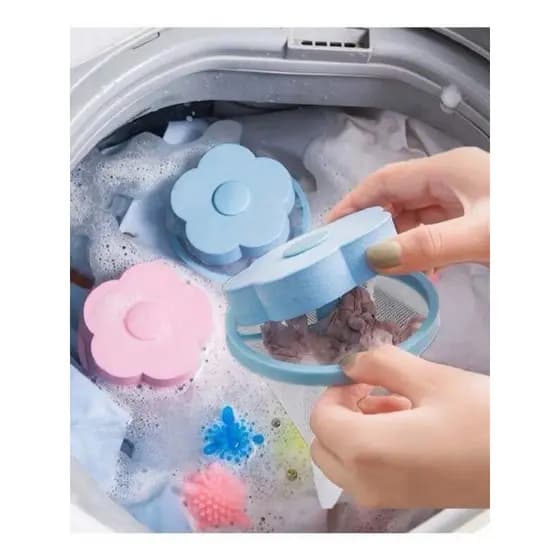 Coletor flutuante de Pelos para Máquina de Lavar Roupas Reutilizável | Remove Fiapos, Cabelos e Pelos de pets