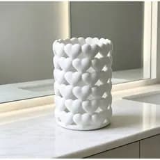 Organizador de Maquiagem Coraçãozinho | Porta Pincel Decorativo Aesthetic Minimalista Decoração quarto penteadeira