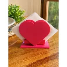 Porta Guardanapo Coração Decoração de Mesa Organizador para Cozinha Sala de Jantar e Área Gourmet