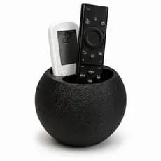 Porta Controle Remoto Moderno Organizador de Mesa 2 Divisórias para Sala TV e Ar-Condicionado