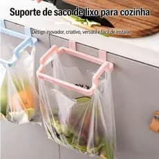 Suporte para Lixeira Suspensa de Cozinha, Dobrável, Portátil, Prático e Resistente