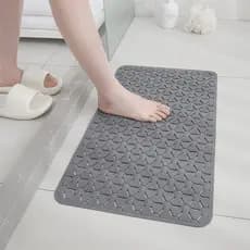 Tapete Box Banheiro Silicone Antiderrapante Ventosa Forte Seguro Crianças Idosos Infantil Lavável Moderno