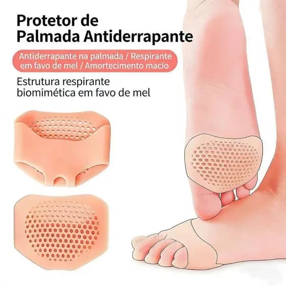 Palmilha Ortopédica Gel Silicone Esporão Calcâneo Alívio Dor nos Pés Fascite Plantar Macia Antifadiga