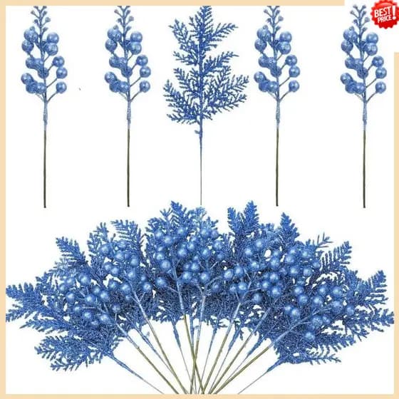 de Bagas Vermelhas - Decoração de Galhos de Enchimento de Árvore de Natal de 12,6 Pés de Comprimento em Co