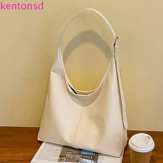 Bolsa de Ombro Commuter Kington SD Cor Sólida Bolsa de Couro PU Estilo Coreano Grande Capacidade AFFW