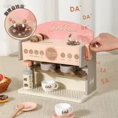 Simulação De Madeira Para Crianças , Conjunto De Chá Da Tarde , Máquina De Café , Dramatização , Cozinha Interativa Pais