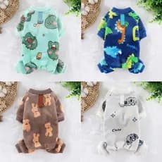 Inverno Quente Velo Cão Macacão Roupas Para Cães Pequenos Outono Quatro Pernas Pijamas Casaco De Pelúcia Chihuahua Poodl
