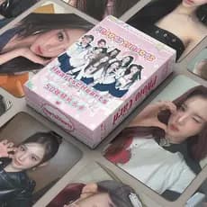 50 Pçs/Caixa Hearts2Hearts H2H Cartão Laser Photocard Holograma LOMO Álbum KPOP